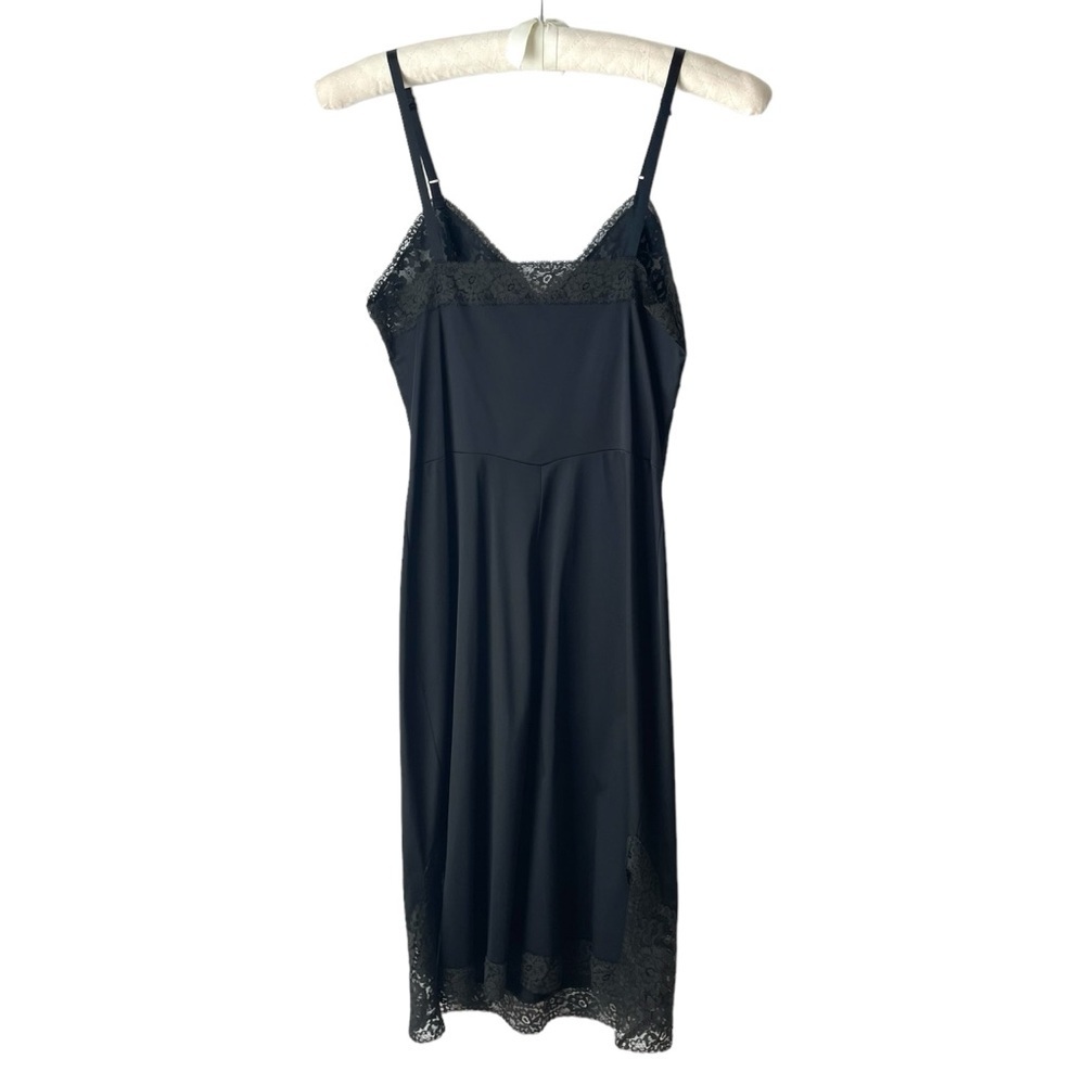 Vintage Henson Kickernick Full Dress Slip / Negligee Black + Gray Lace Size 32 - Picture 9 of 16